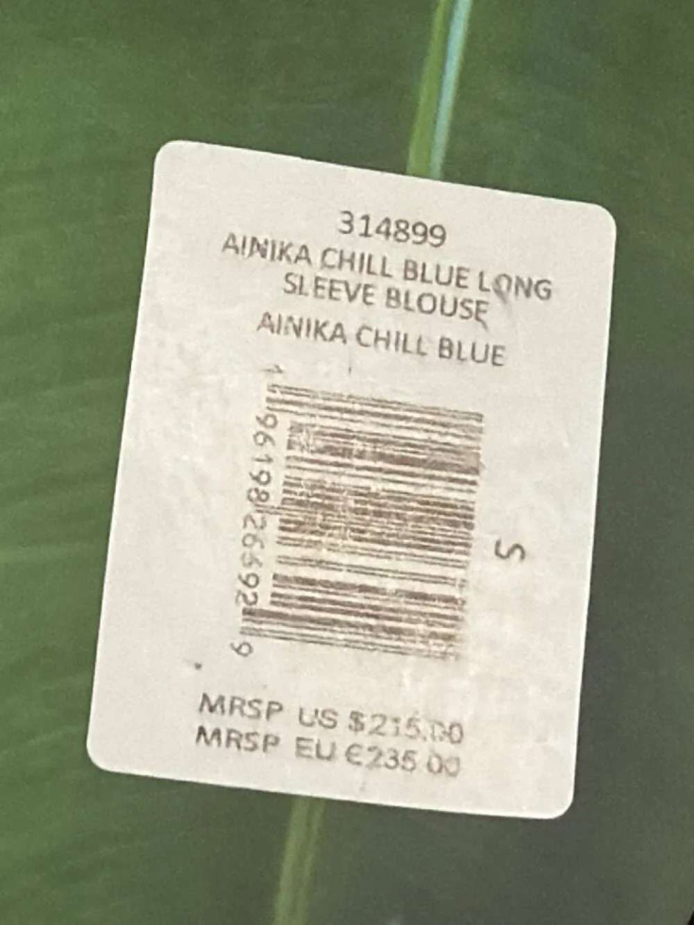 Farm Rio Blue Ainika Chill Long Sleeve Blouse Small New
